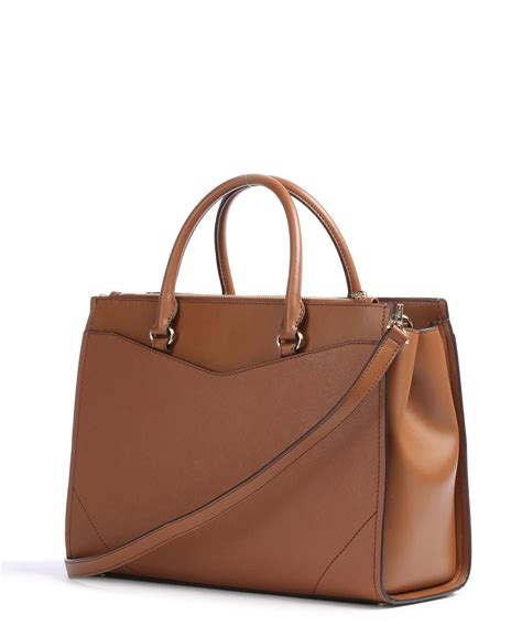 michael kors everly|Michael Kors Everly Handtas saffiano rundleer bruin .